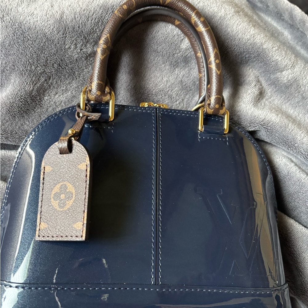 Louis Vuitton Dark Blue Patent Mini Bag